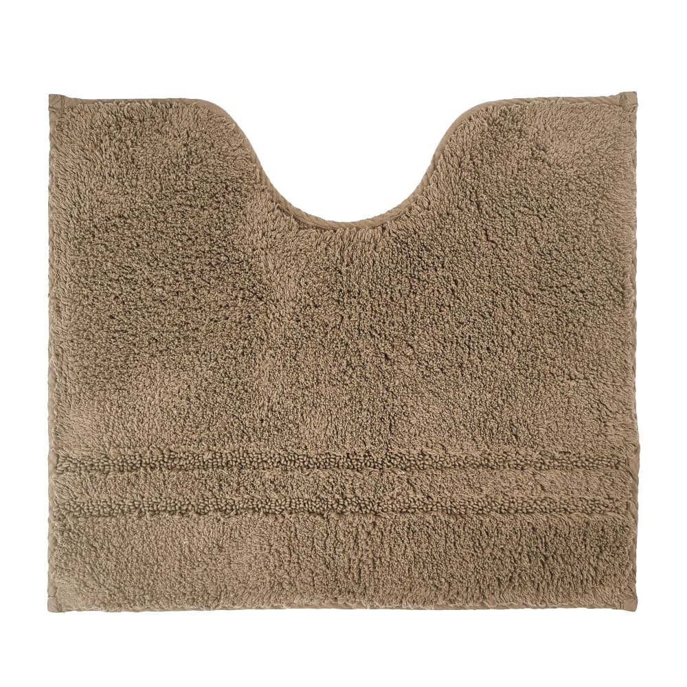 Tapis contour wc en coton beige sable 50x45cm