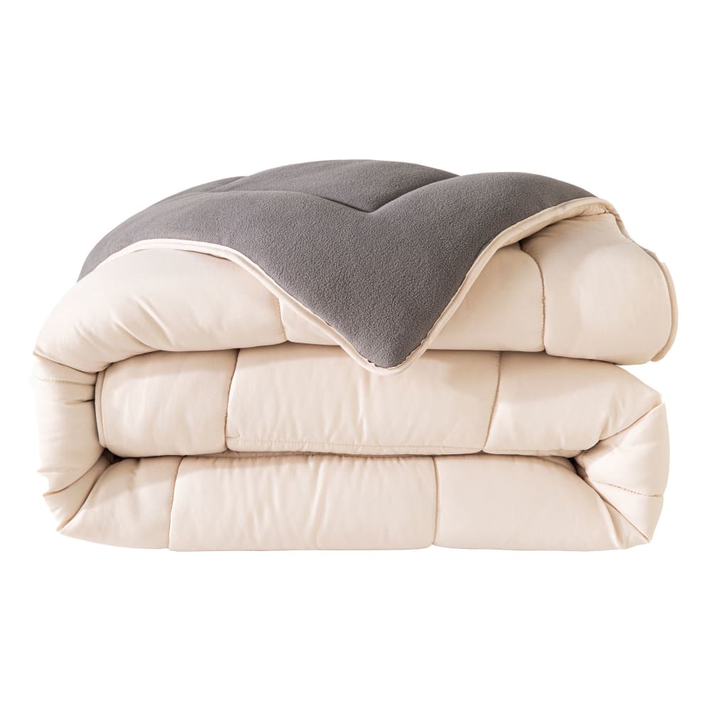Couette très chaude en polyester beige crème 200x200cm