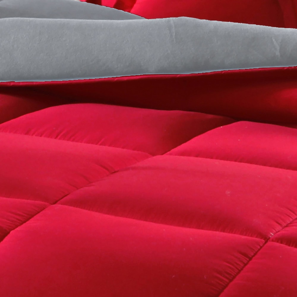 Couette très chaude en polyester rouge 240x220cm