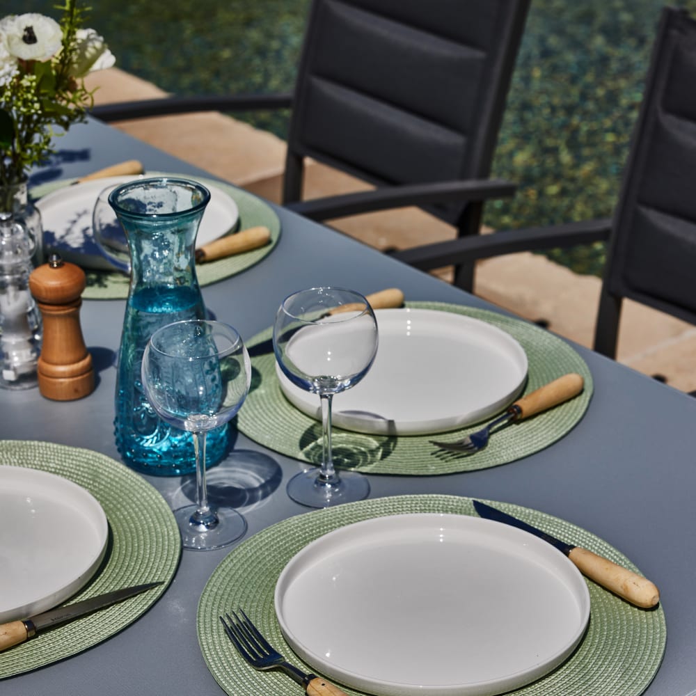 Mesa de comedor 160×90 cm antracita - Maisons du Monde