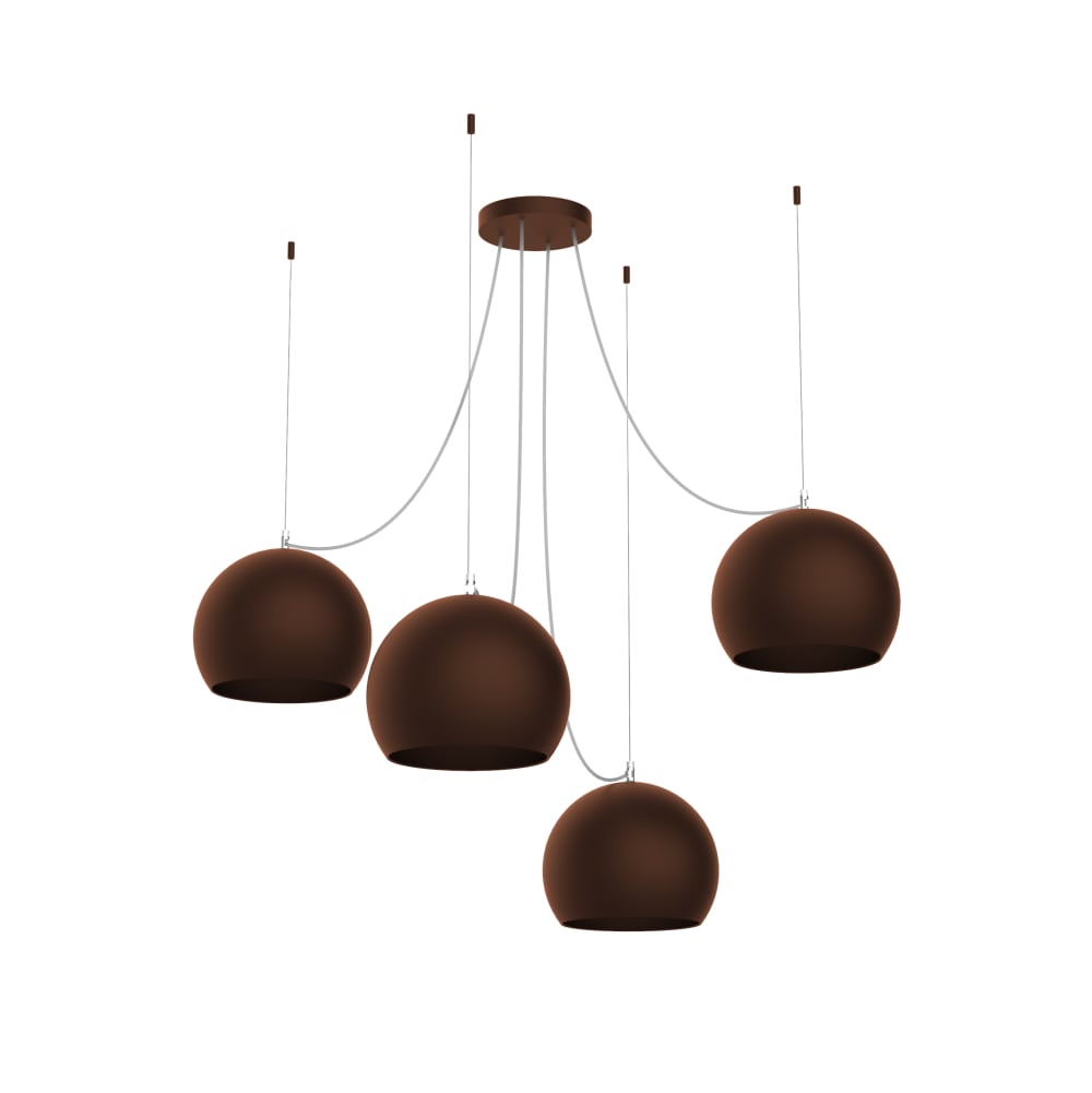 Joe - lampada a sospensione in metallo corten e27 - Modello Contemporaneo - Metallo