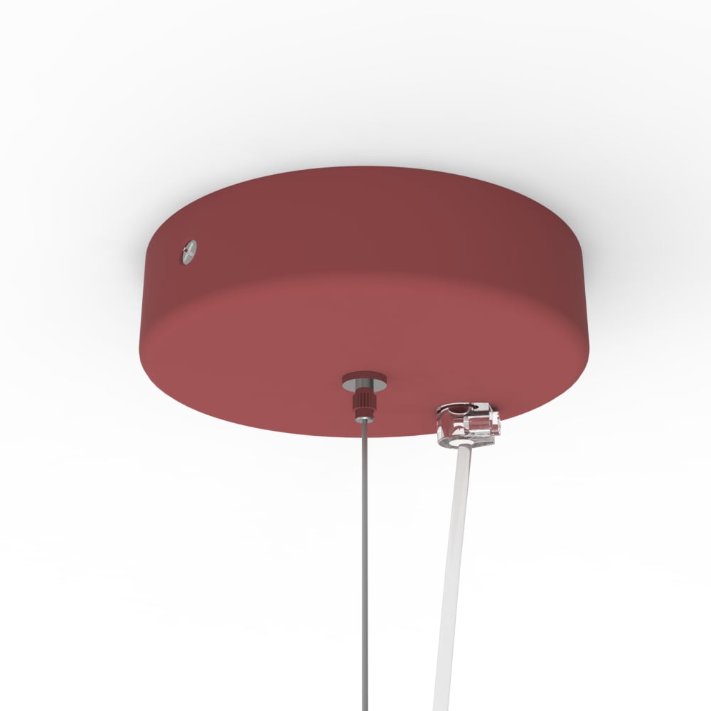 Joe - lampe à suspension en métal rouge e27 — vue 4