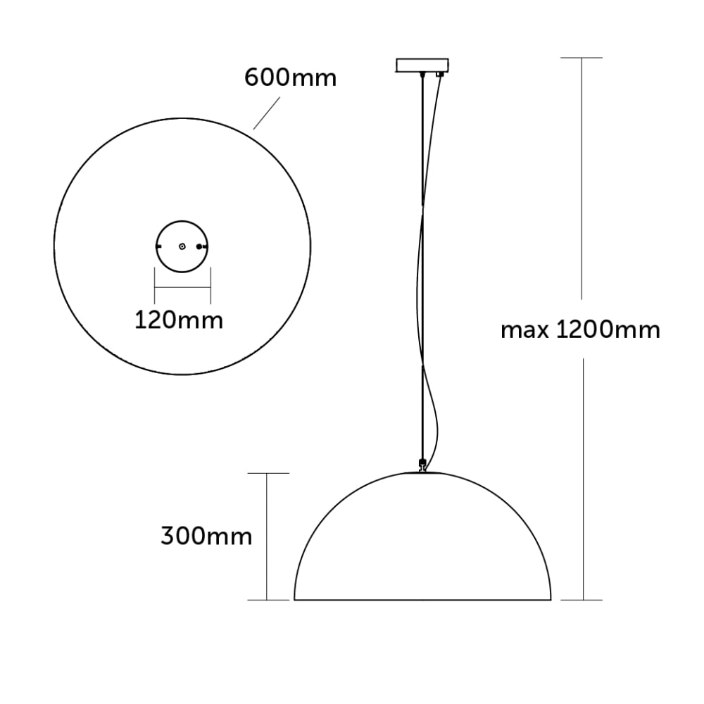 Cassis - lampe à suspension en métal noir e27 — vue 4