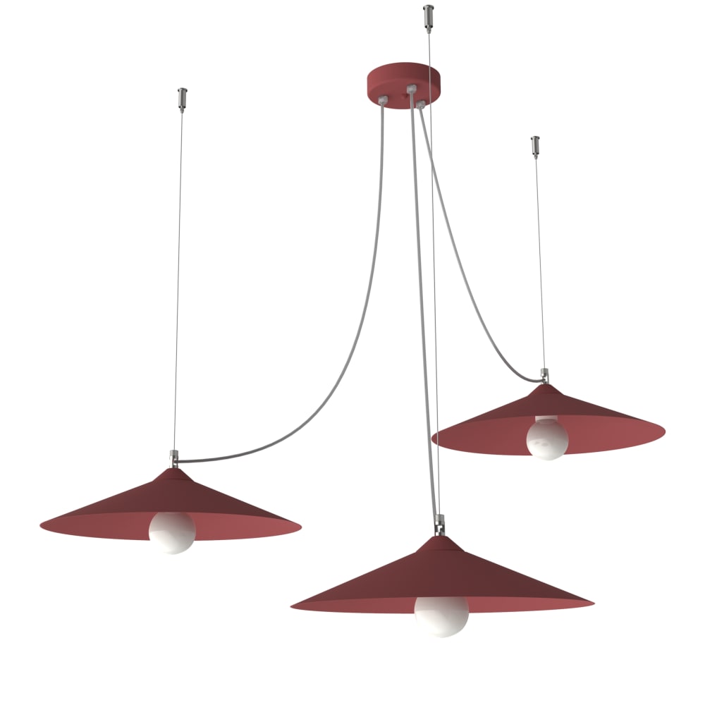 Suspension en métal rouge E27 Suspension en métal rouge E27