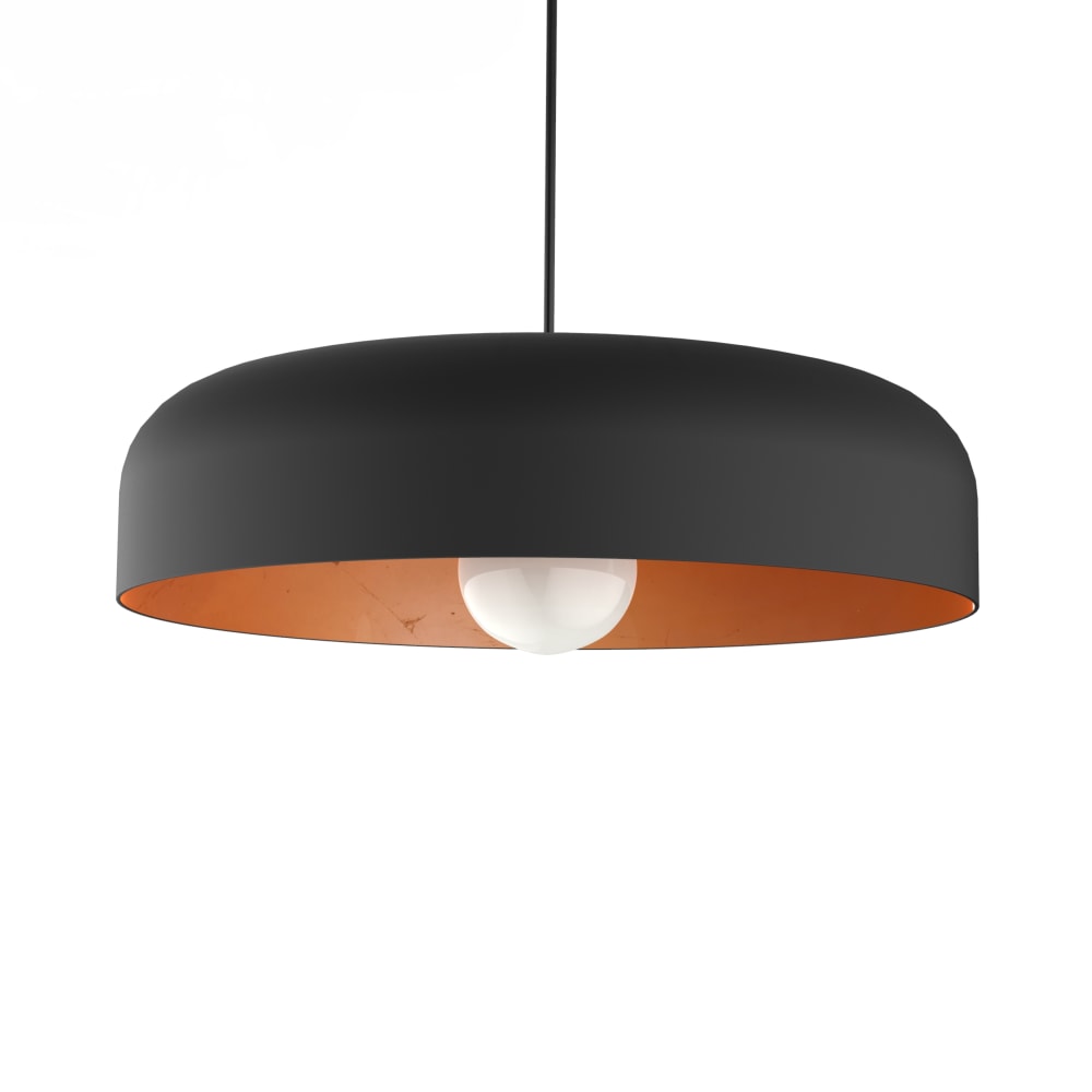 Tuzzi - lampe à suspension en métal cuivre nero e27