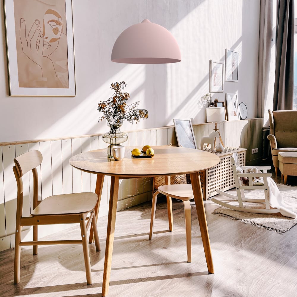 Cassis - lampe à suspension en métal rose e27 — vue 3