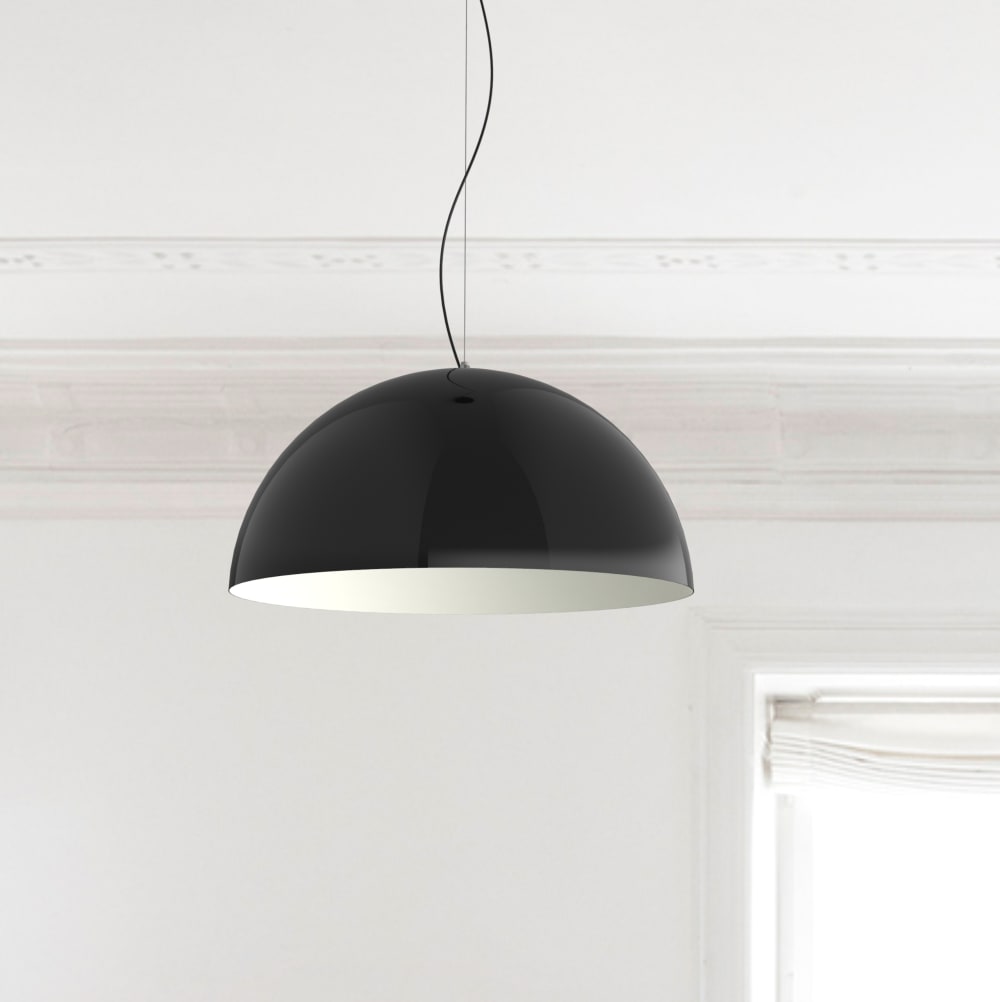 Cassis - lampe à suspension en métal blanc nero e27 — vue 4
