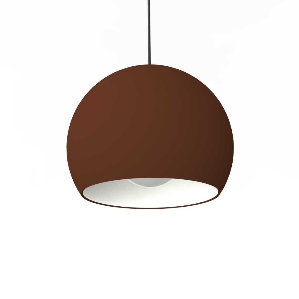 Joe - lampe à suspension en métal corten bianco e27