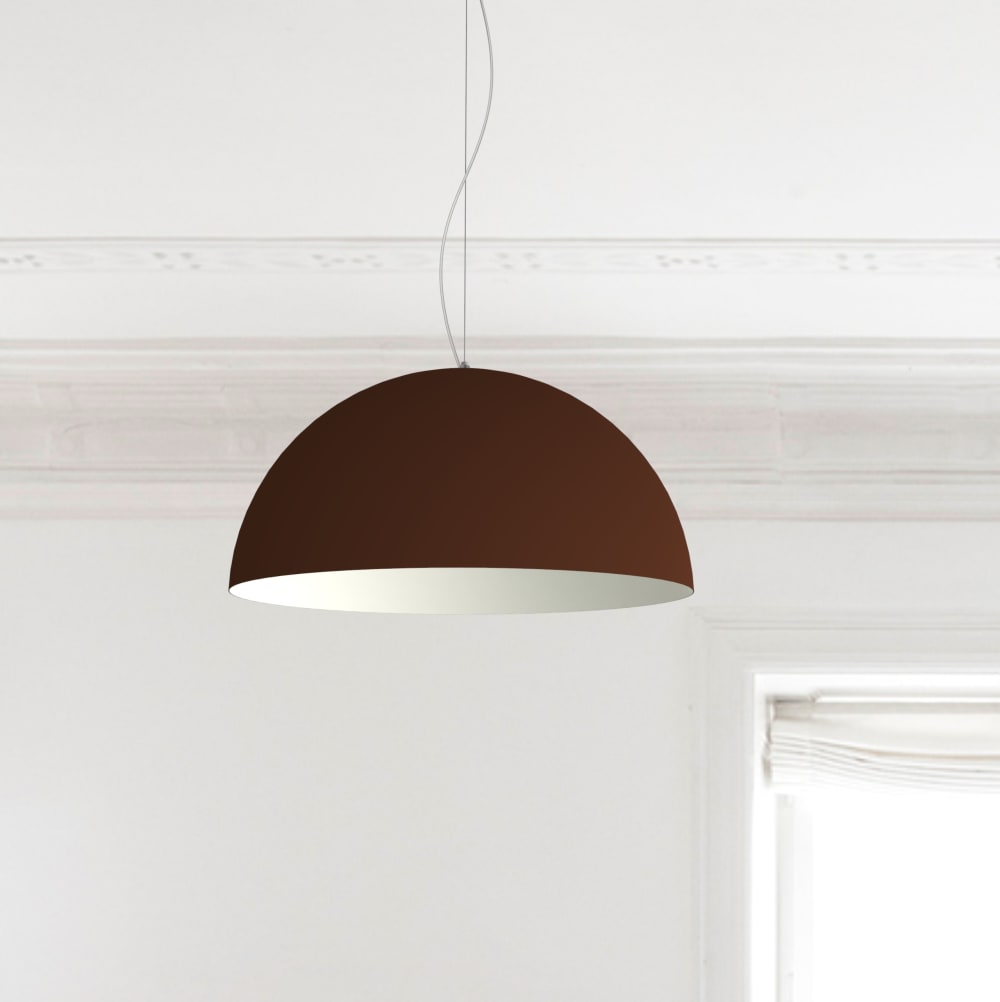 Cassis - lampe à suspension en métal corten bianco e27 — vue 4