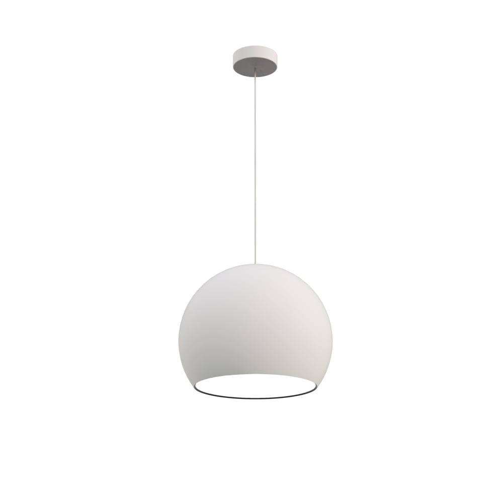 Suspension métal blanc mat 25cm
