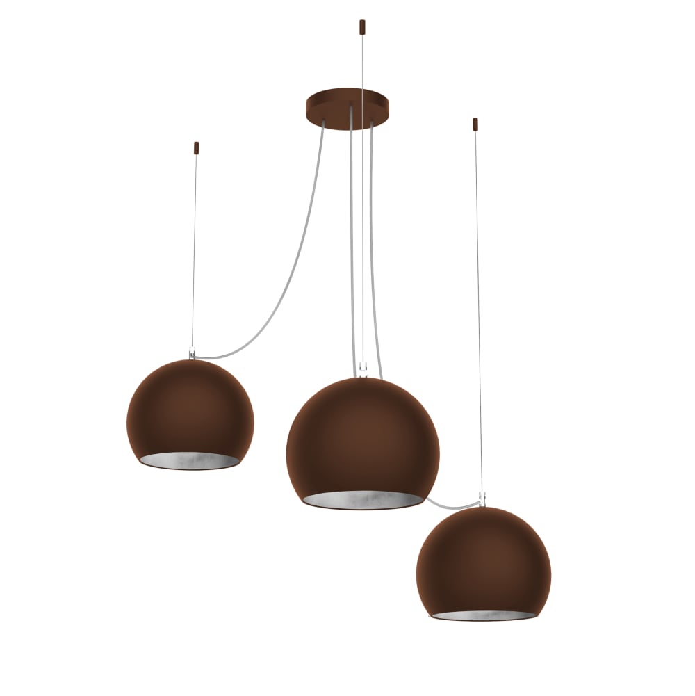 Joe - lampe à suspension en métal argenté corten e27 Joe - lampe à suspension en métal argenté corten e27