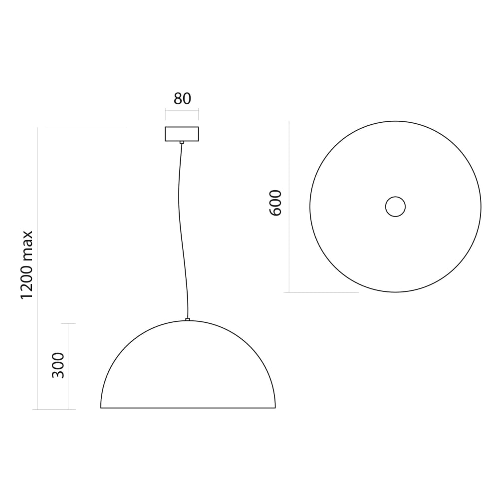 Suspension métal gris taupe et blanc 60cm