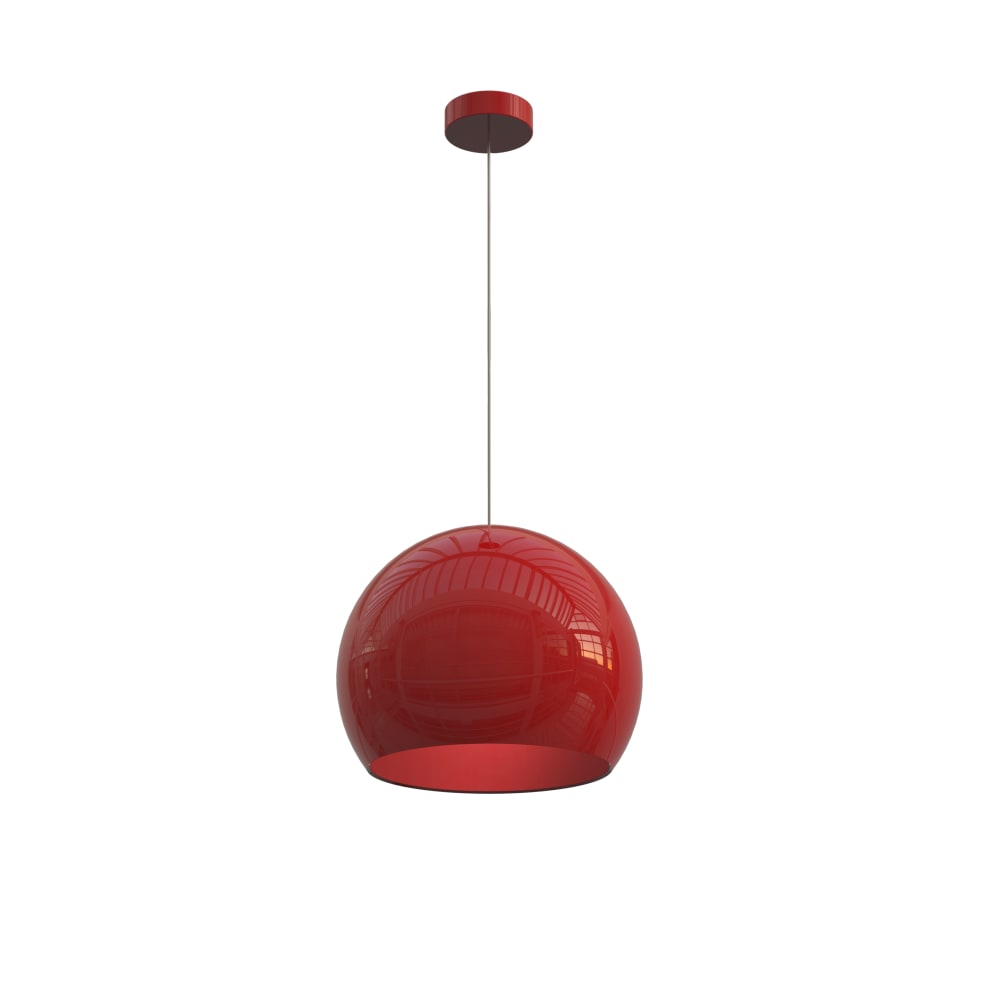 Suspension métal rouge brillant 40cm