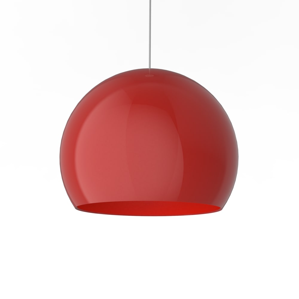 Joe - lampe à suspension en métal rouge lucido e27 — vue 4