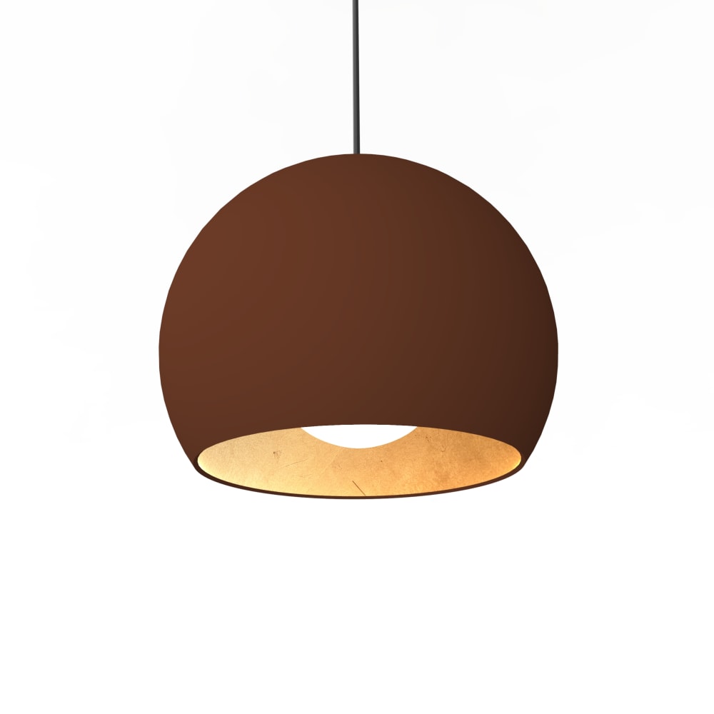 Joe - lampe à suspension en métal doré corten e27 Joe - lampe à suspension en métal doré corten e27