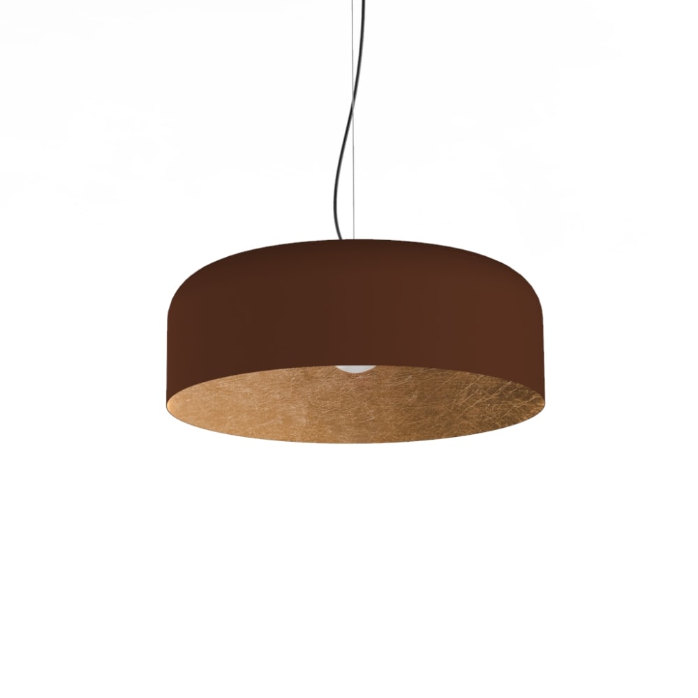 Tuzzi - lampe à suspension en métal doré corten e27