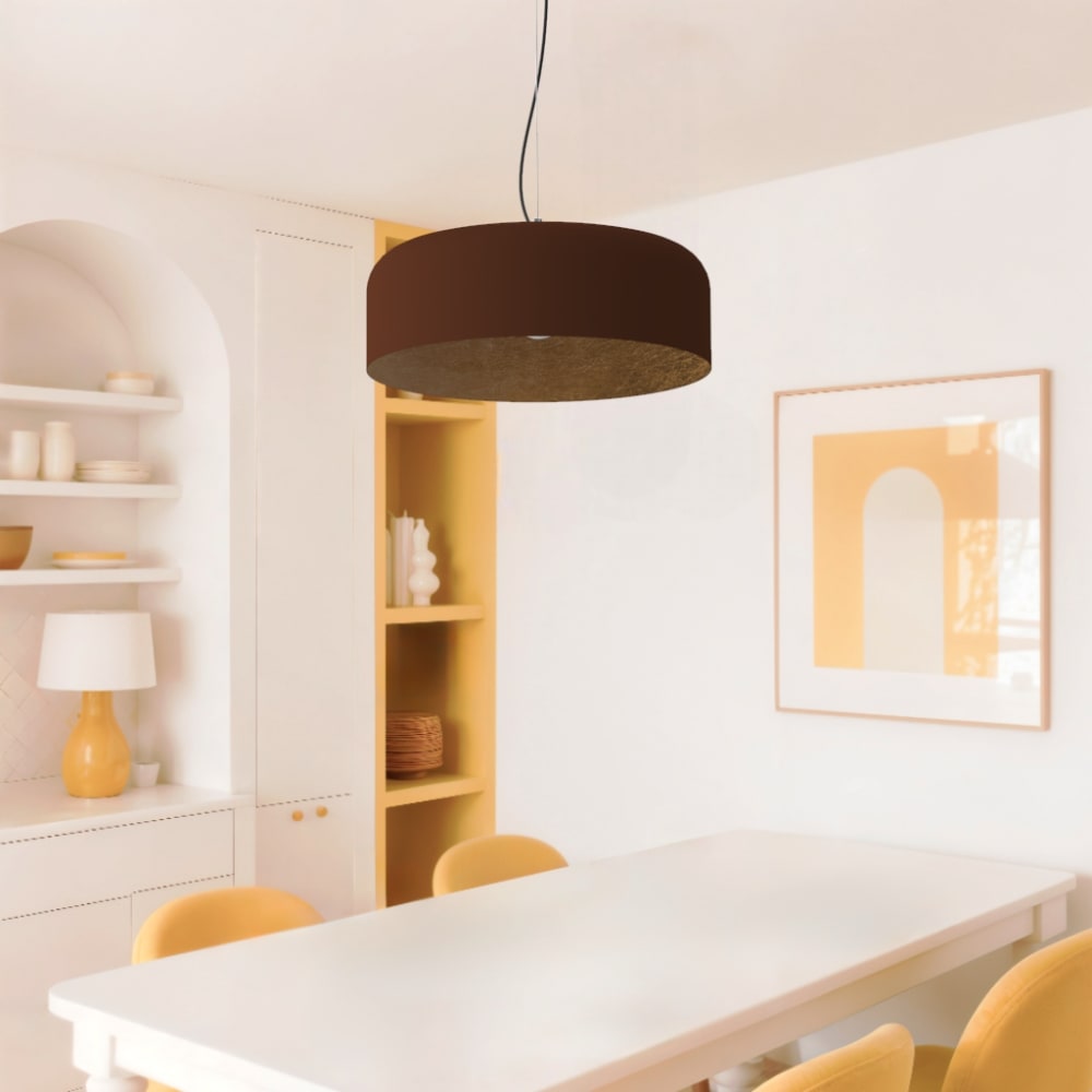 Tuzzi - lampe à suspension en métal doré corten e27 — vue 4