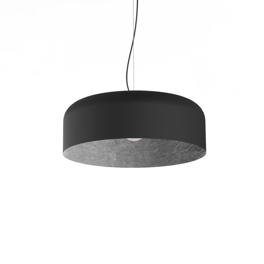Tuzzi - lampe à suspension en métal argenté nero e27