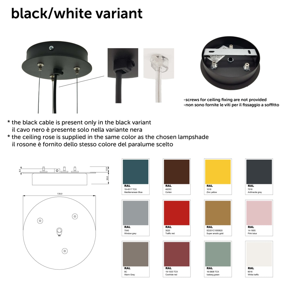 Cassis - lampe à suspension en métal jaune e27 — vue 4
