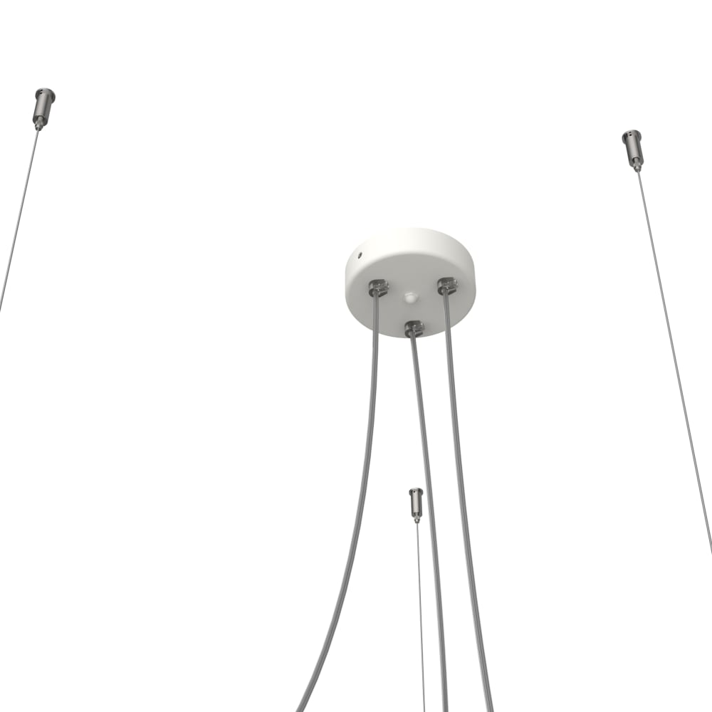 Colombo sosp x3 foglia - lampe à suspension en métal cuivre bianco e27 — vue 4