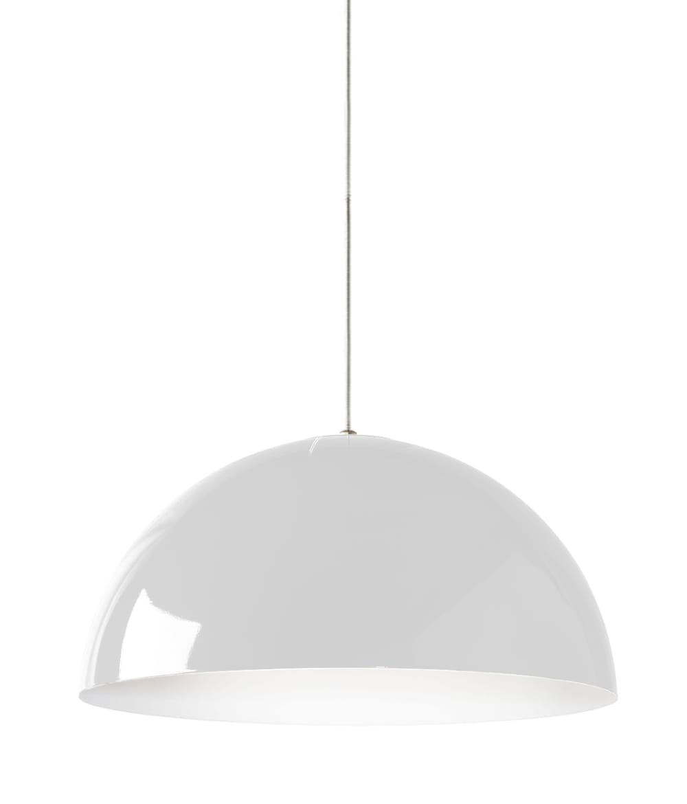 Sospensione metallo bianco lucido 40cm - Modello Contemporaneo - Metallo