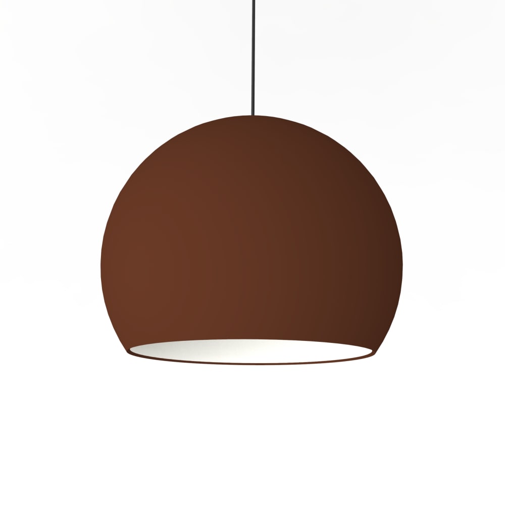 Suspension métal marron corten et blanc 40cm