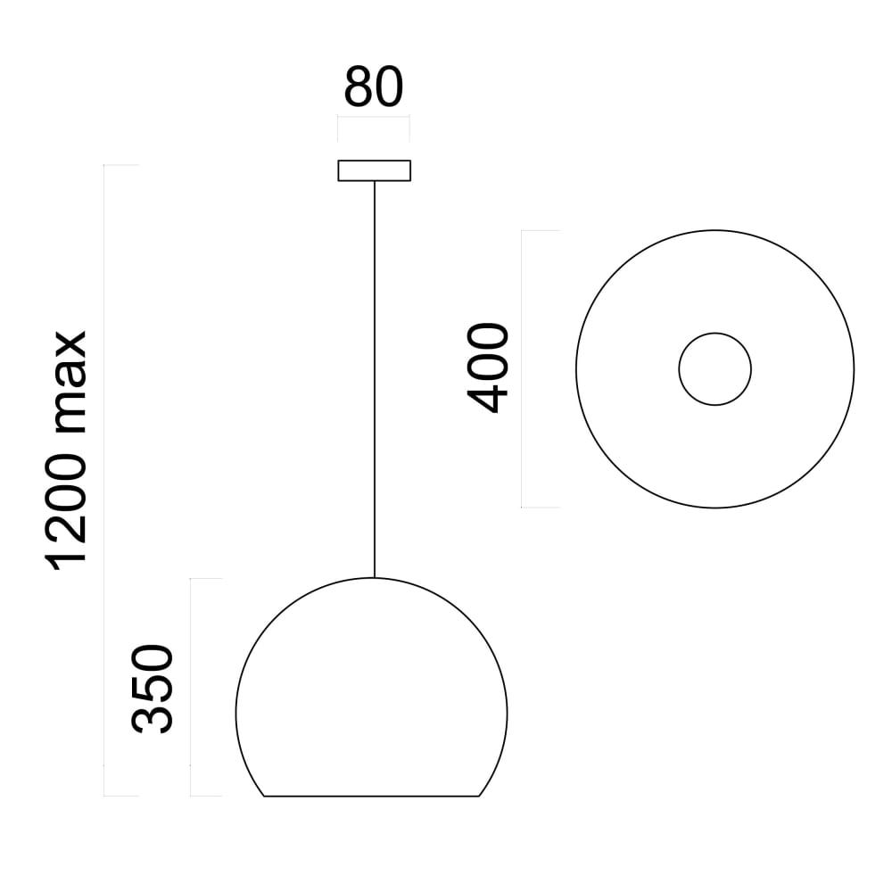 Joe - lampe à suspension en métal blanc e27 — vue 3
