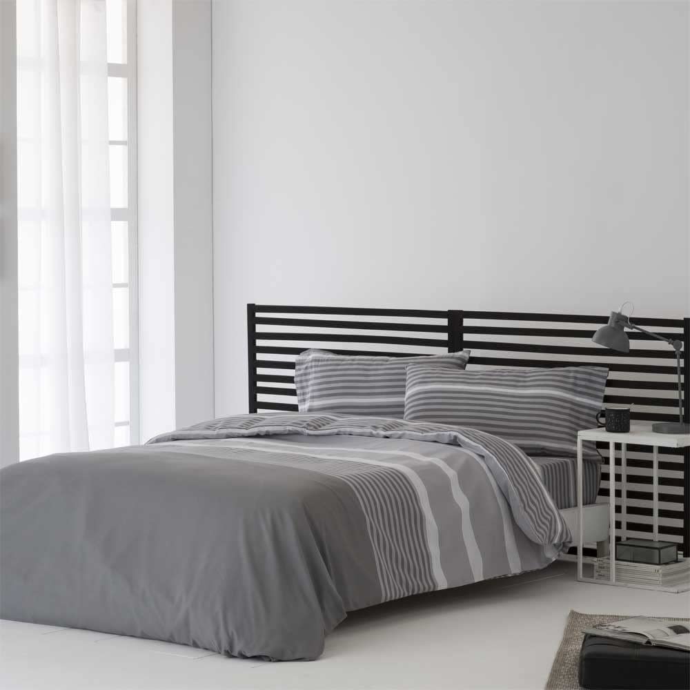 Funda Nordica algodón poliéster gris 240 X 220 Cama de 150