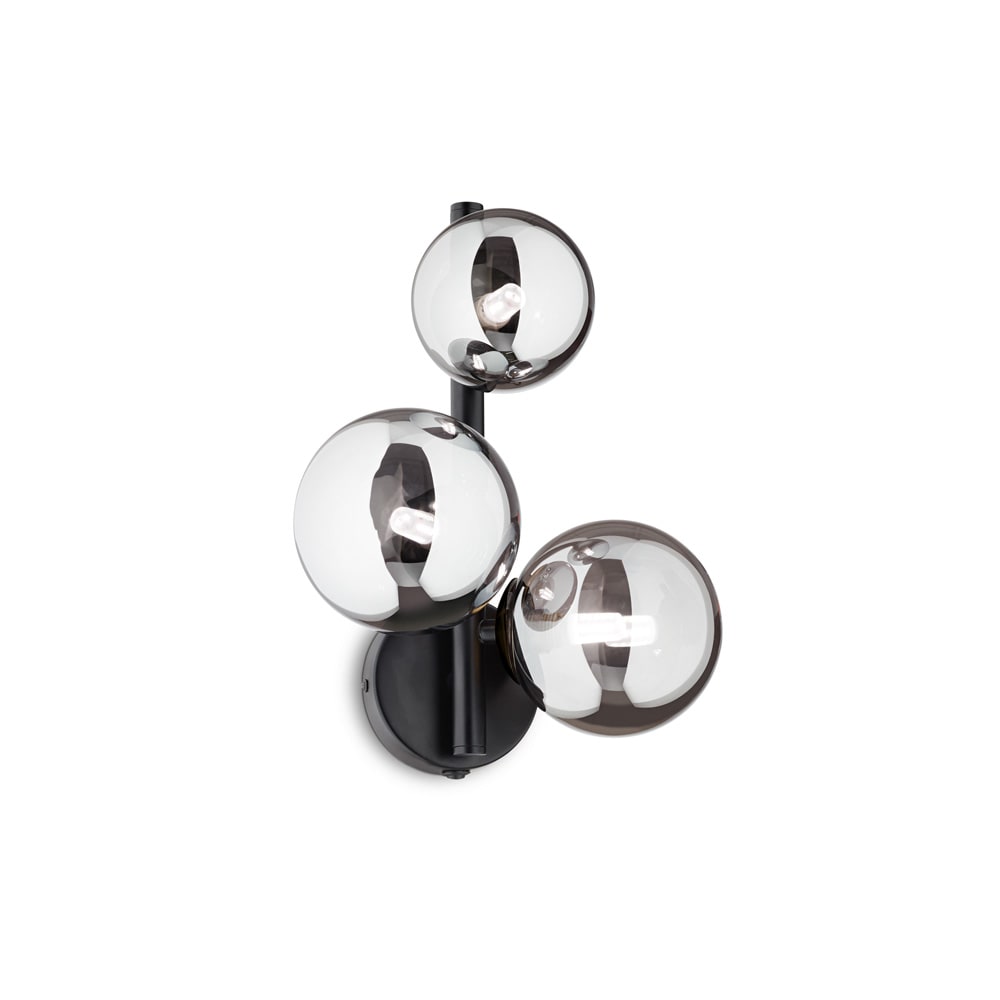 Applique Contemporanea Perlage Metallo Nero 3 Luci G9 3W 3000K - Modello Contemporaneo - Metallo