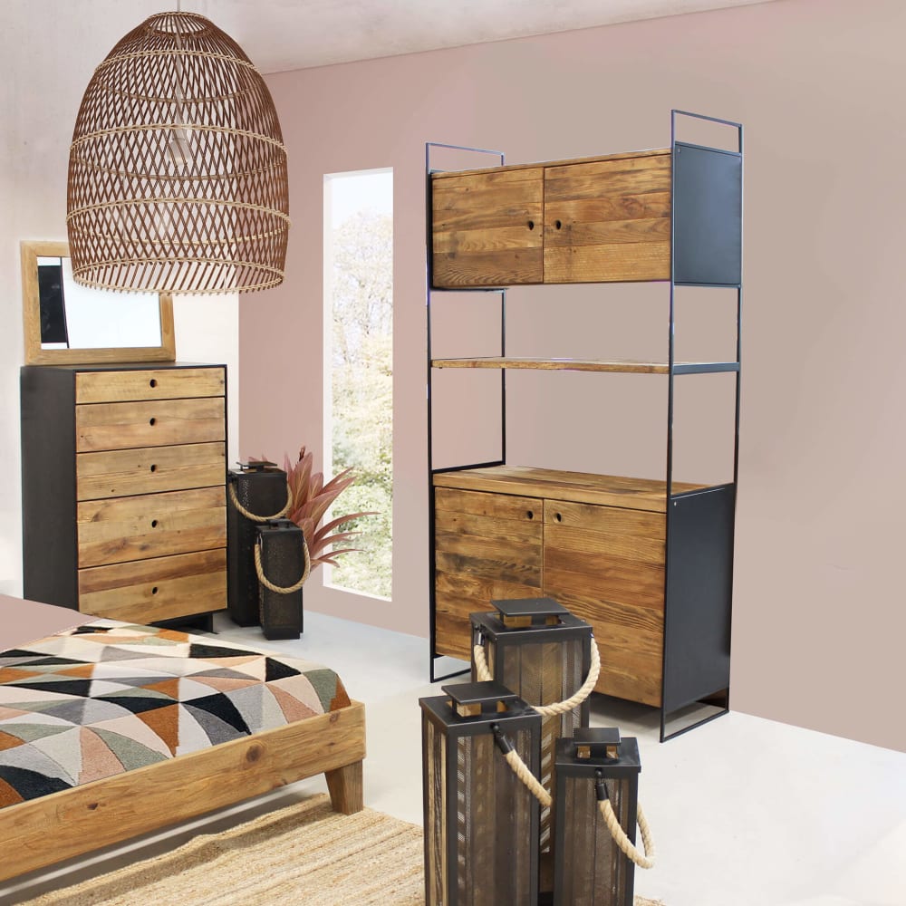 Credenza in pino riciclato marrone - Milani Home