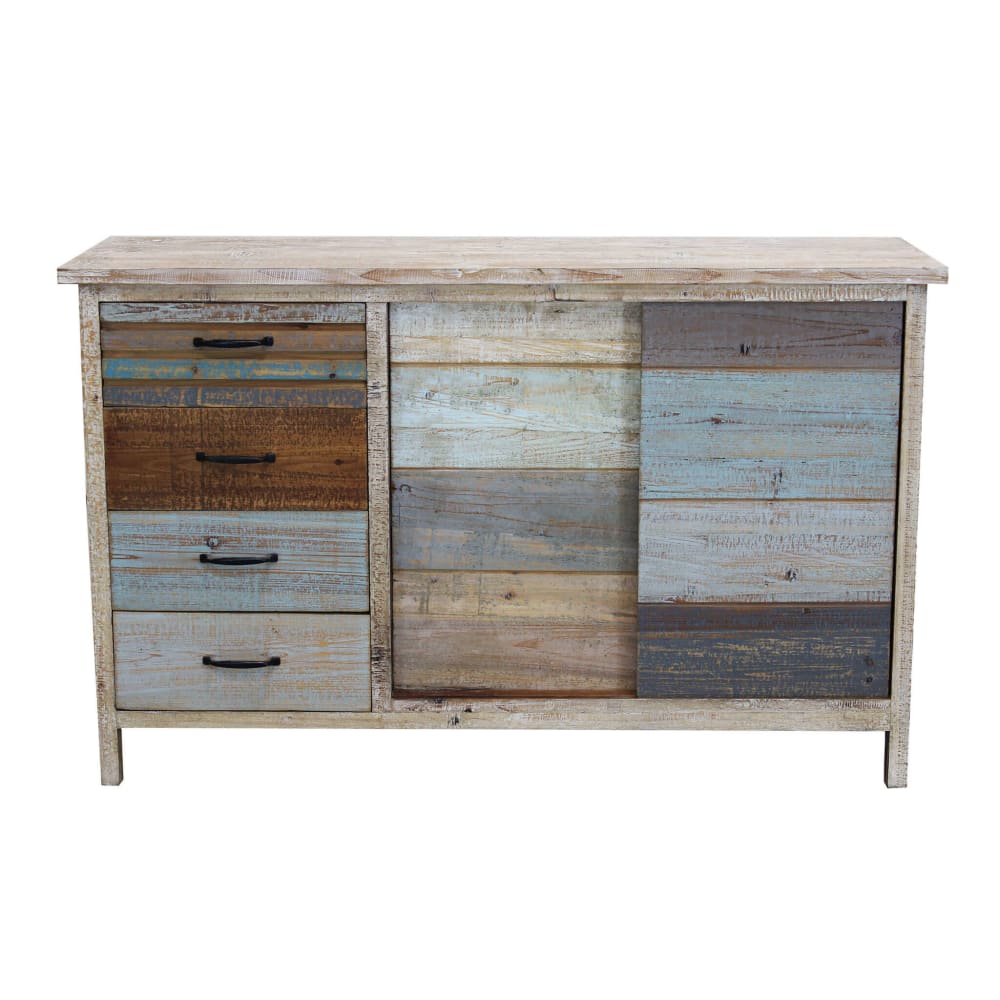 Credenza in legno colorata - Modello Vintage - LEGNO