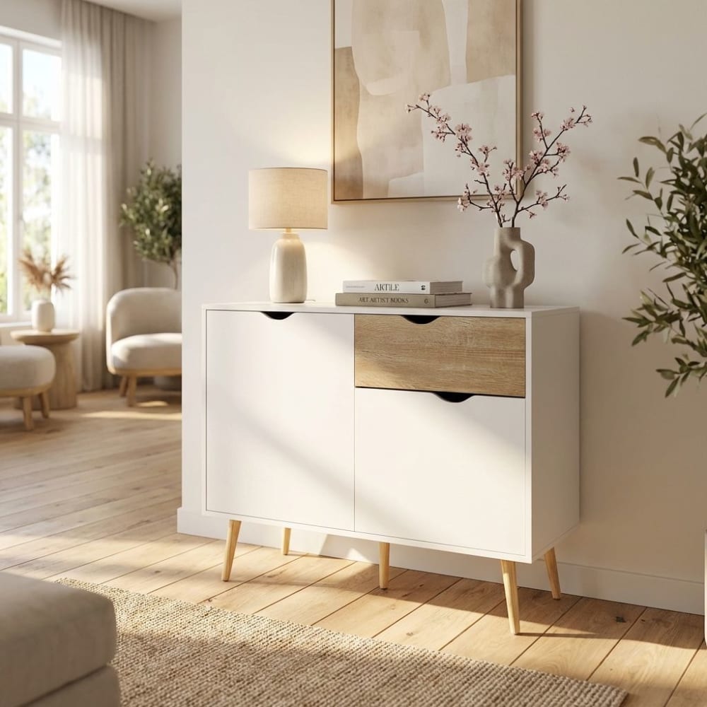 Madia moderna in legno bianca - Milani Home