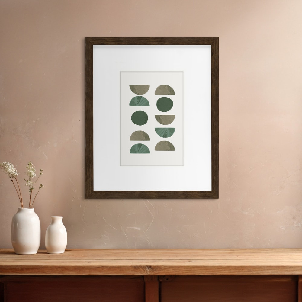 Cadre photo ébène 40x50 cm verre acrylique avec passe-partout résine r — vue 3