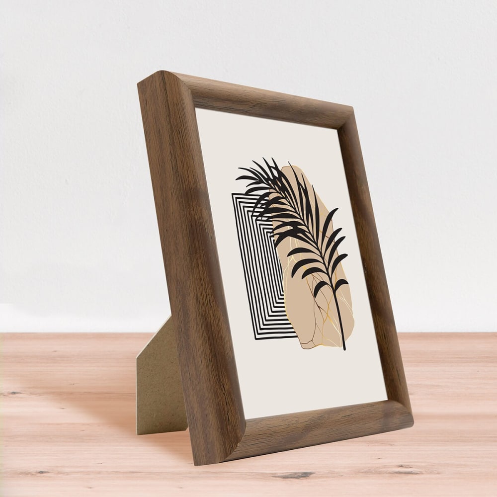 Cadre photo baguette arrondie ébène 13x18 cm résine recyclée — vue 3
