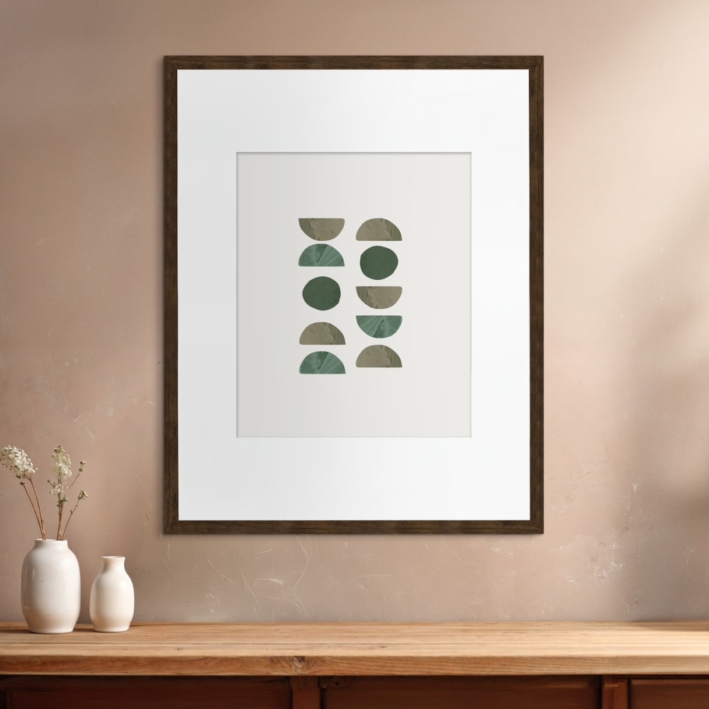 Cadre photo ébène 60x80 cm verre acrylique avec passe-partout résine r — vue 3