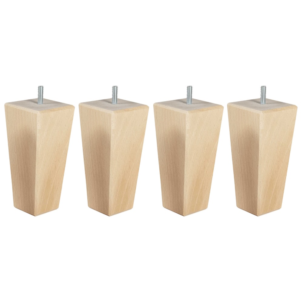 4 pieds fuseau tronqué bois naturel beige 15 cm - Maisons du Monde