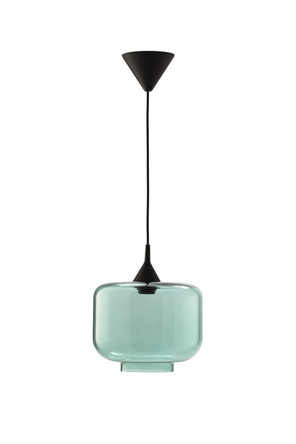 Lámpara colgante vidrio verde Boca E27 Ø25 cm