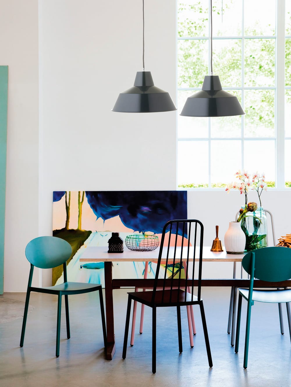 Lámpara techo pantalla metálica antracita - Maisons du Monde