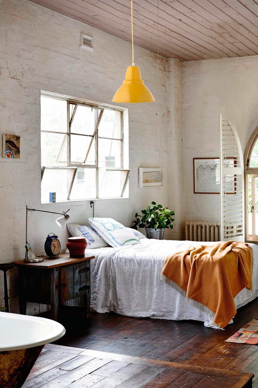 Lámpara techo pantalla metálica mostaza pendel textil - Maisons du Monde