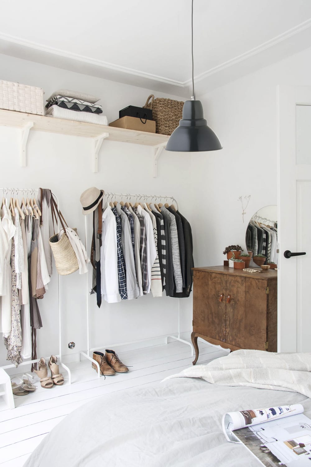 Lámpara techo pantalla metálica antracita pendel textil - Maisons du Monde