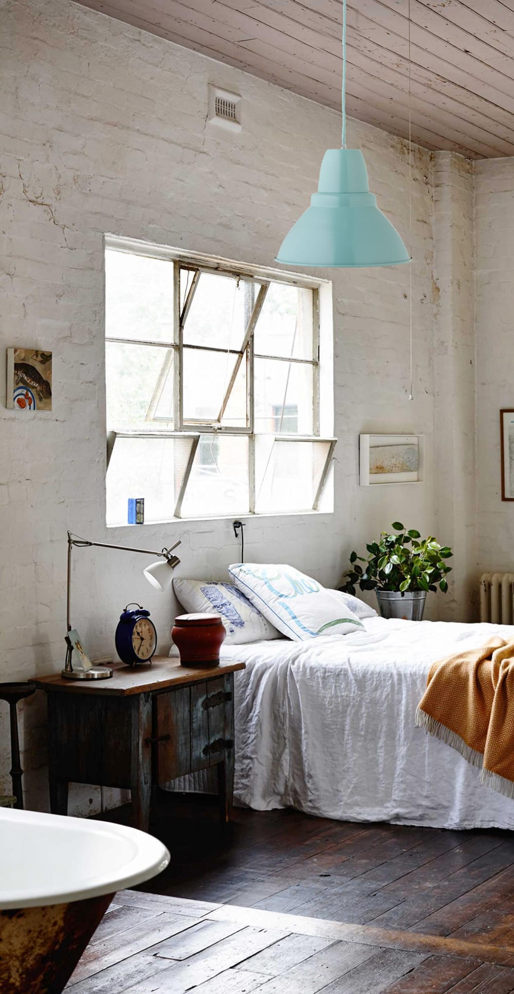 Lámpara techo pantalla metálica agua marina pendel textil - Maisons du Monde