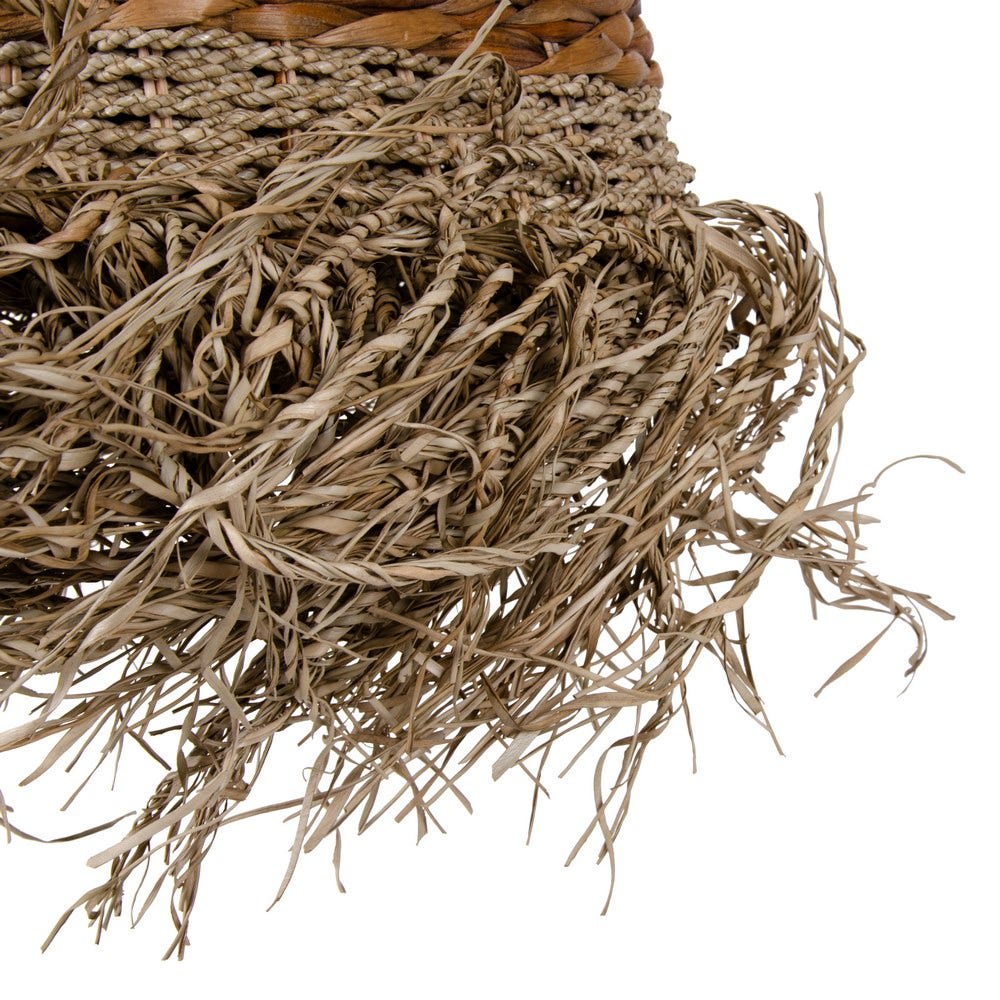 Lámpara techo pantalla mimbre y caña en marrón - Maisons du Monde