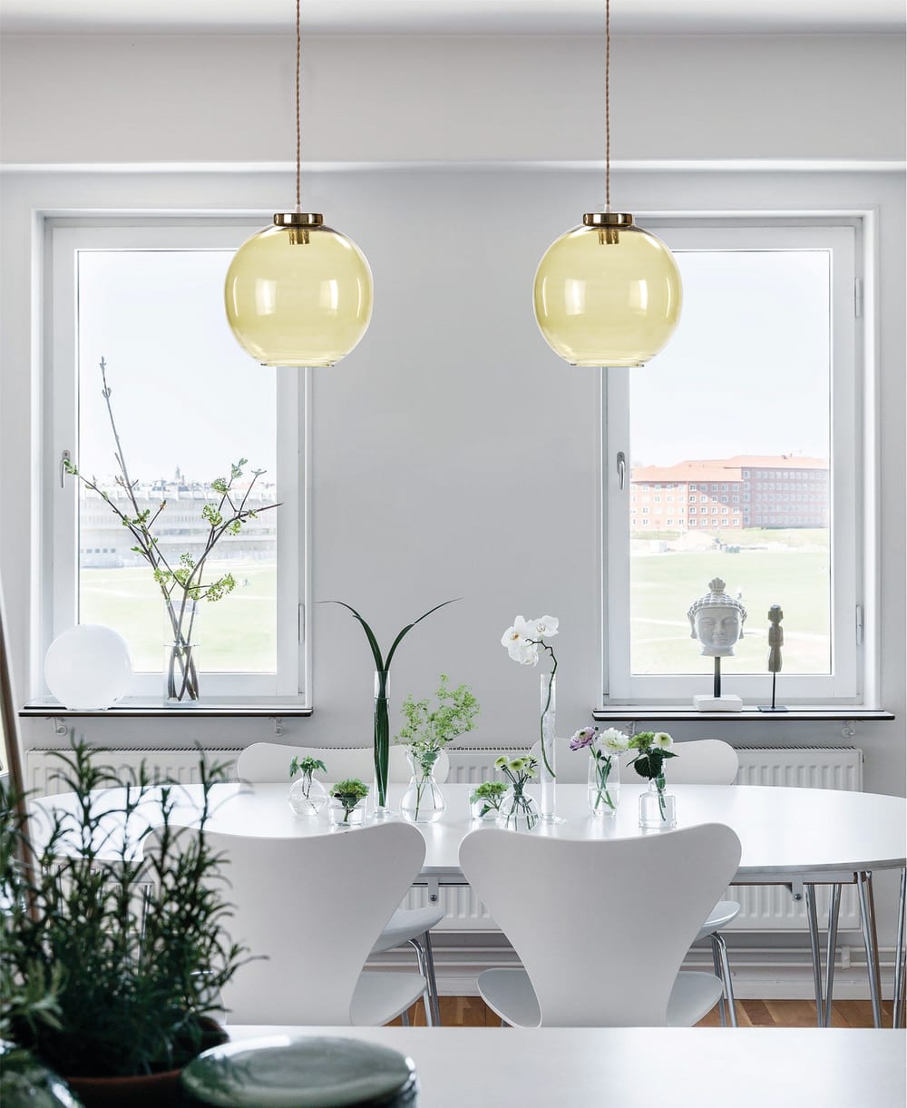 Lámpara de techo Ball amarillo de vidrio soplado E27 - Maisons du Monde