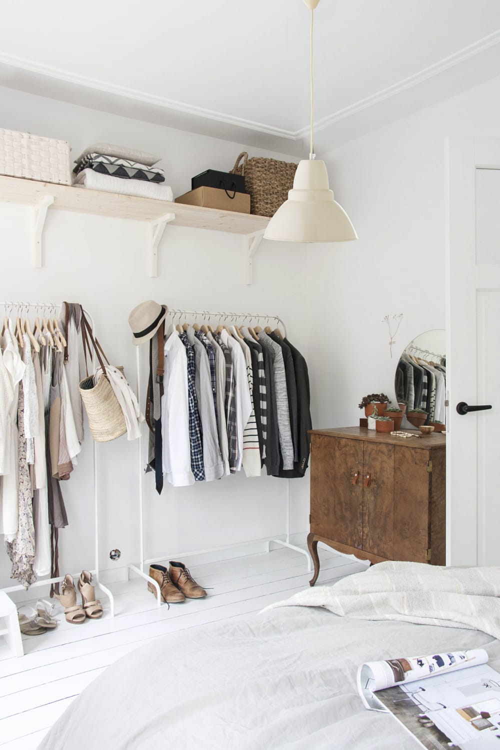 Lámpara techo pantalla metálica crema pendel textil - Maisons du Monde