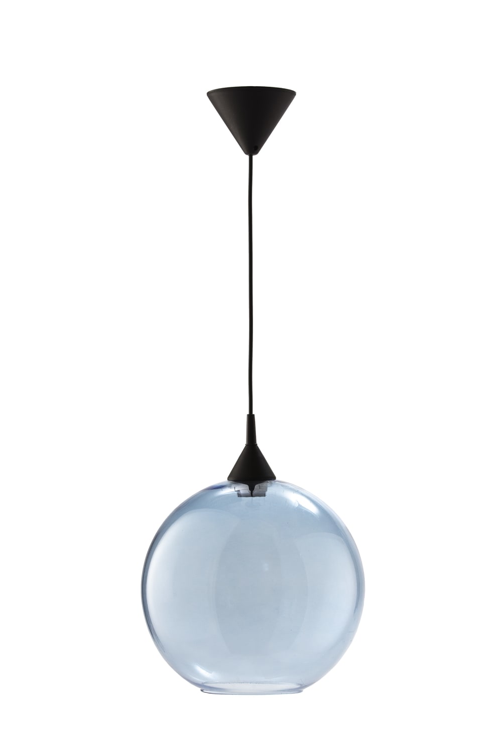 Lámpara colgante vidrio azul Pausa E27 Ø30 cm