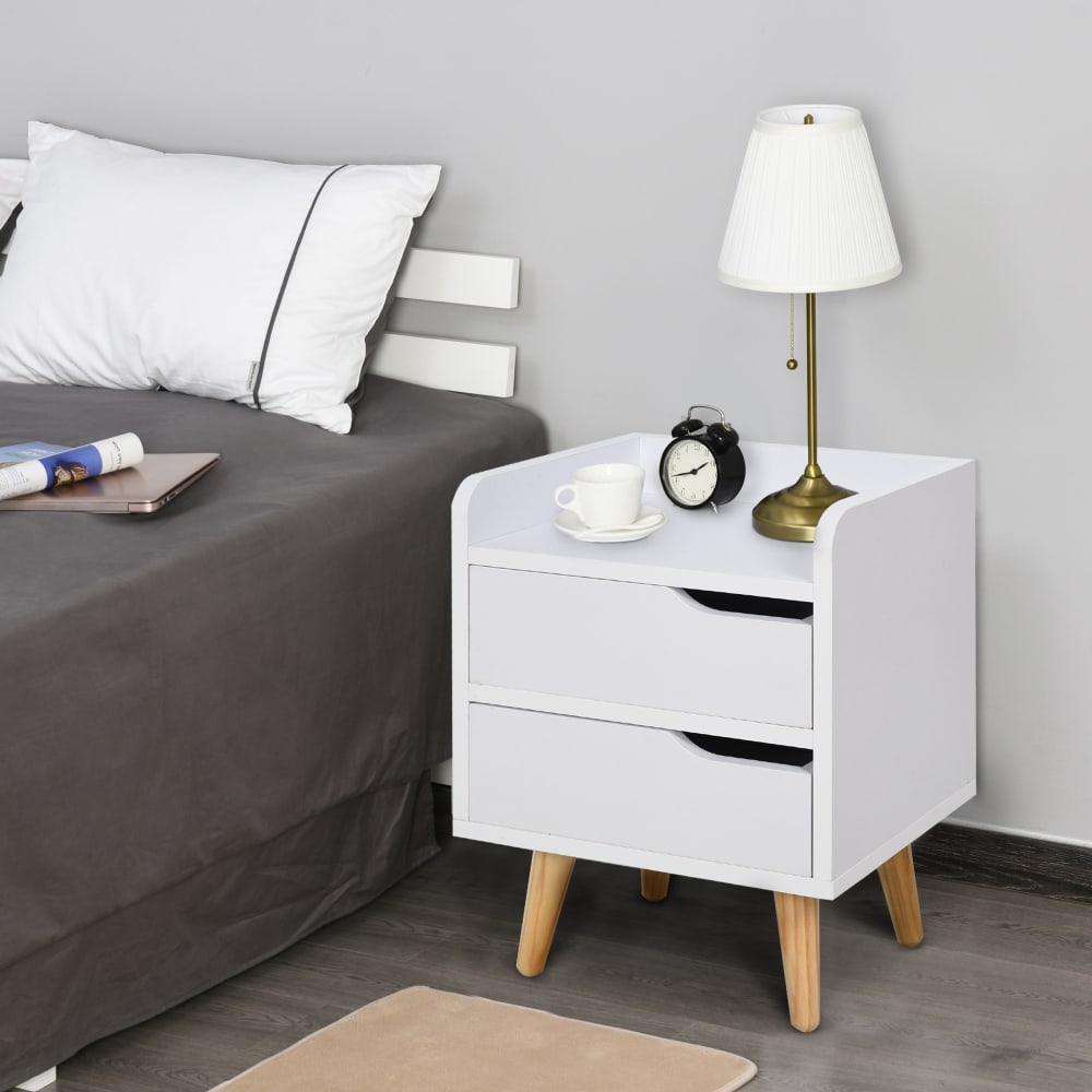Mesita de noche 33x28x42cm blanco - Maisons du Monde