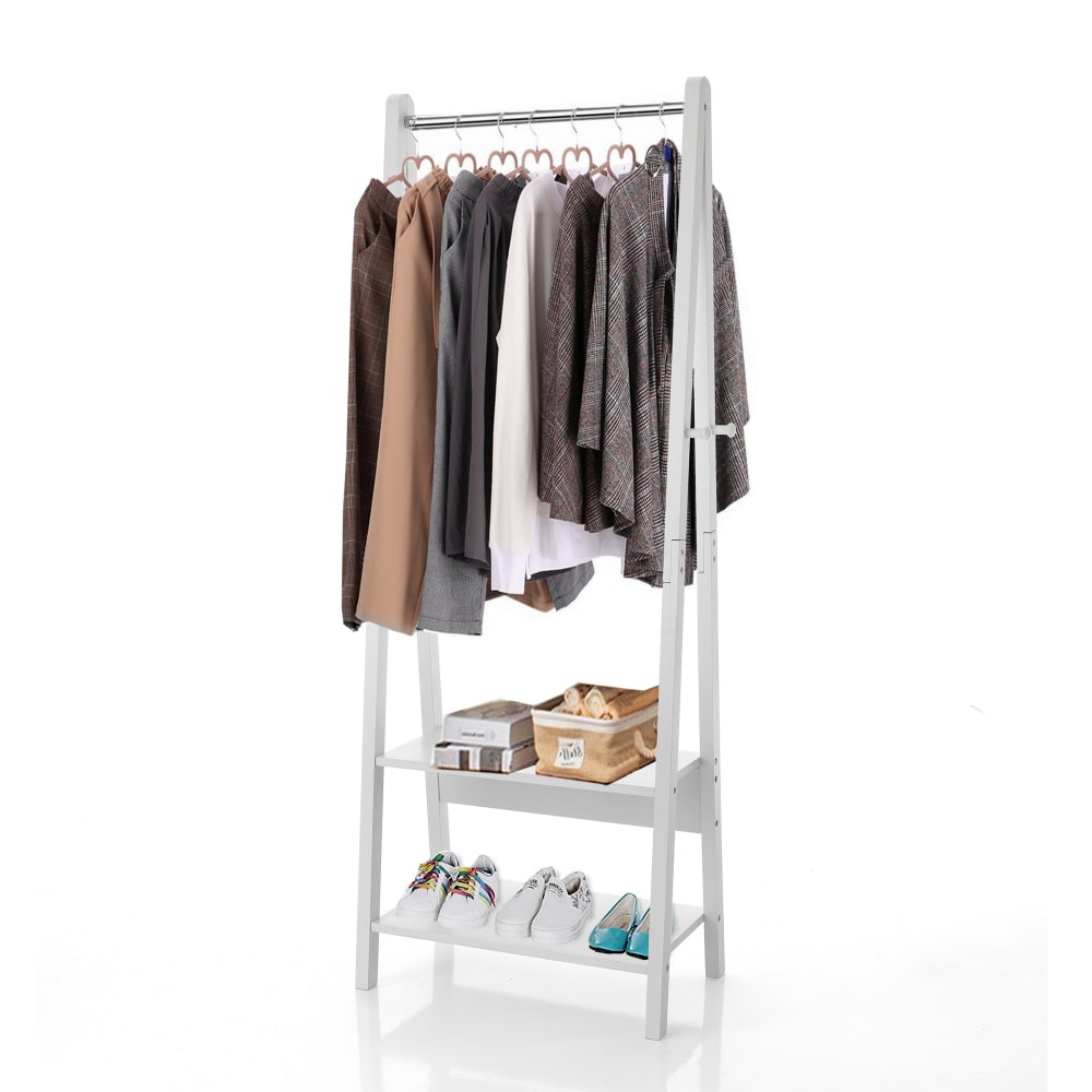 Porte-manteau effet bois blanc H180 L66 P39 - Maisons du Monde