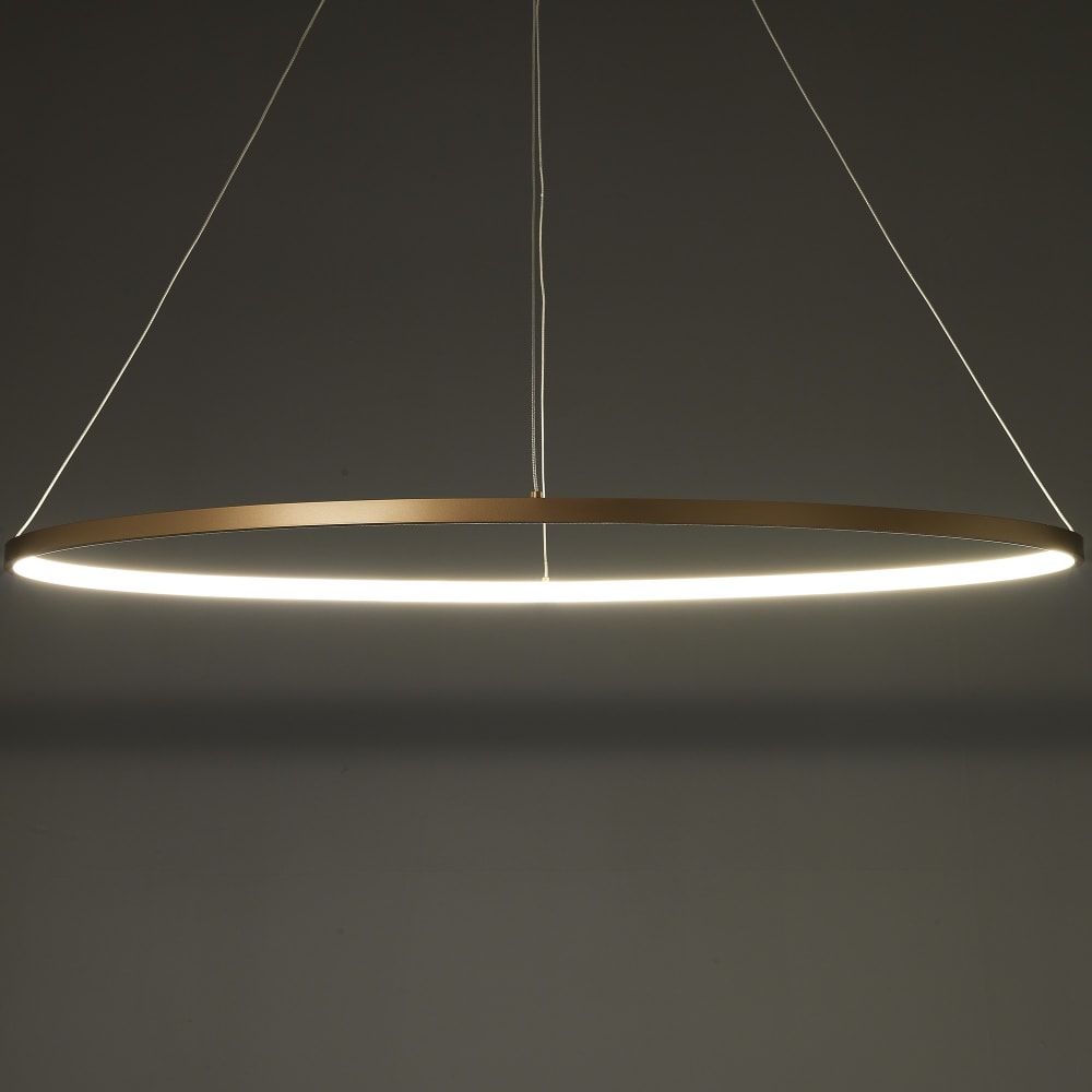 Lustre anneau alu or satiné h92 ø60/100 — vue 4