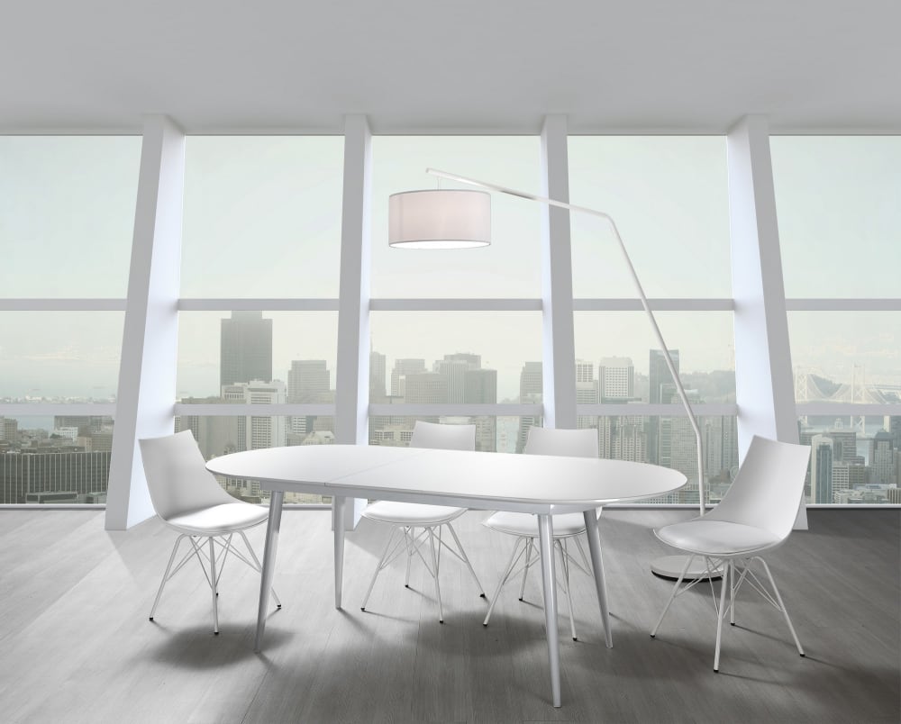 Lampadaire en métal blanc h210 x p220 x l40 — vue 3