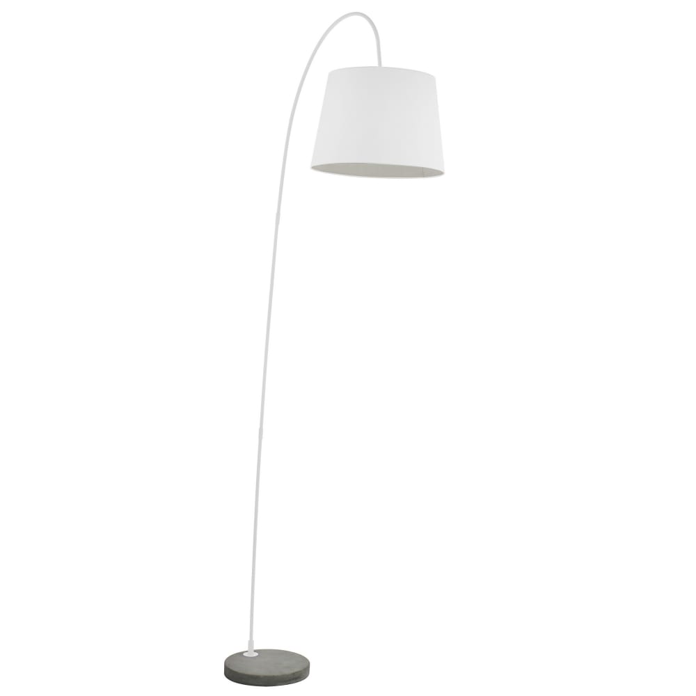 Lampada da terra in metallo bianca cm. Ø38/30 h.27 - Bianco - Acciaio